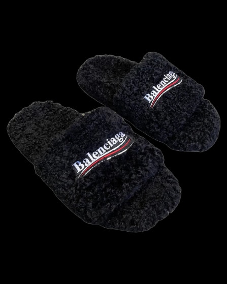 Balenciaga Fur Slides