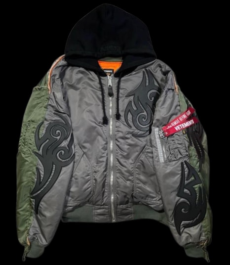 "Vetements AAlpha industries tribal bomber