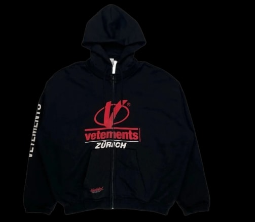 Vetements Zurich Zip Up Hoodie