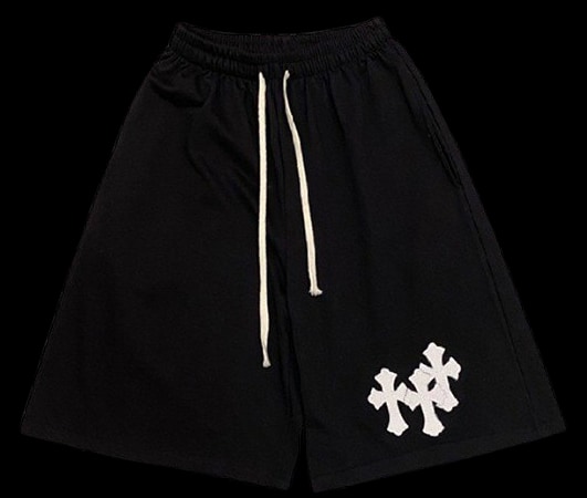 Chrome Hearts Leather Cross Shorts