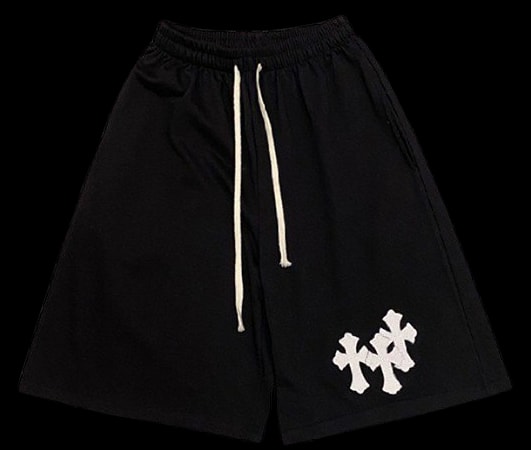 Chrome Hearts Leather Cross Shorts