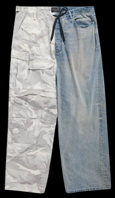 Balenciaga Camo Split Denim
