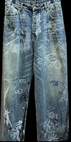 Balenciaga Graffiti Denim