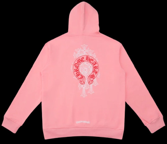 Pink Logo Chrome Hearts Hoodie