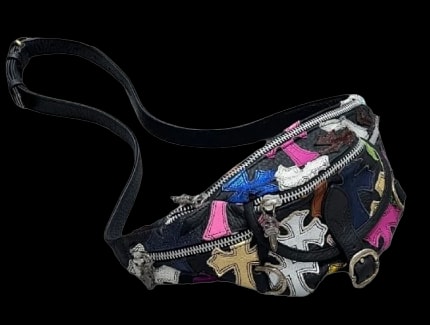 Chrome Hearts Leather Side Bag