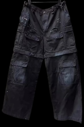 Balenciaga Baggy Distressed Cargo (Black)