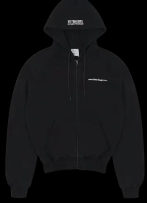 Vetements Free Hugs Zip Up Hoodie