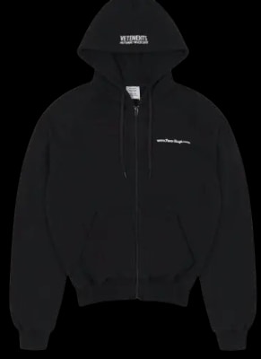 Vetements Free Hugs Zip Up Hoodie