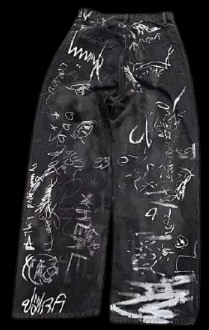 Balenciaga Graffiti Denim