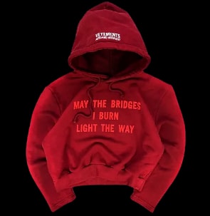 Vetements Cropped Bridges Hoodie