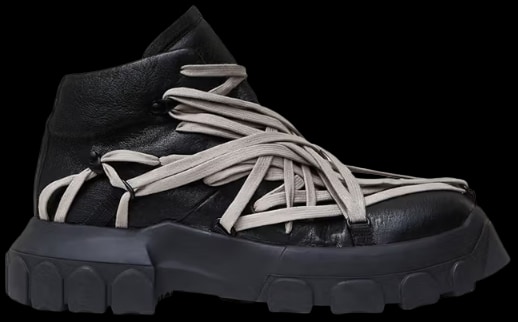 Rick Owens Megalace Tractor Boots