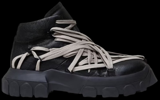 Rick Owens Megalace Tractor Boots