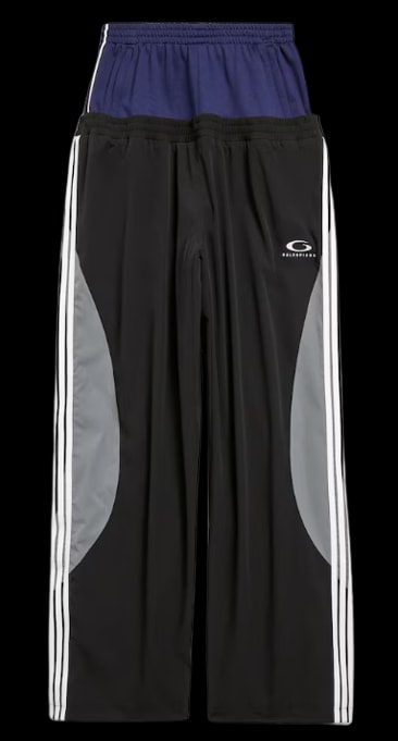Balenciaga Cut Up Track Pants Black
