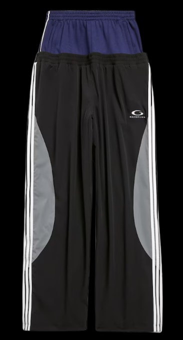 Balenciaga Cut Up Track Pants Black