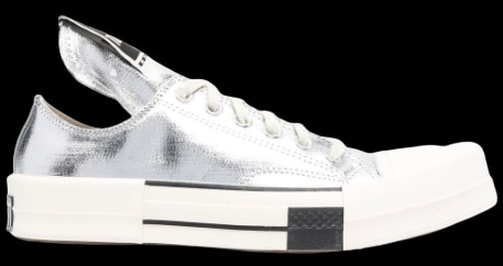 Rick Owens Low Converse Silver