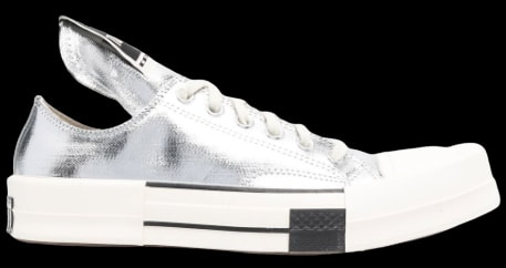 Rick Owens Low Converse Silver